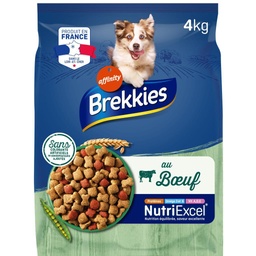 [619221] BEEF FLAVORED DOG KIBBLE 4KG BREK