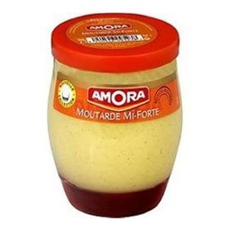 [244228] GLASS JAR 160G MUSTARD HALF STRONG AMO
