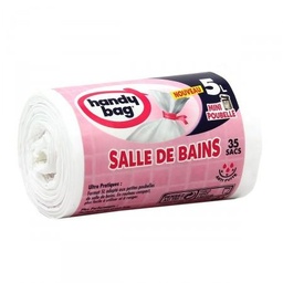 [533240] HANDY BAG SALLE DE BAINS À LIEN 5 L (33 x 35 cm) 1 rouleau de 35 sacs