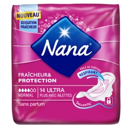 [825588] Serviettes Nana Ultra Régulier Plus x14