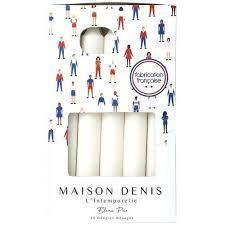 [760900] WHITE HOUSEHOLD CANDLE X10