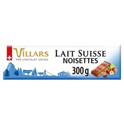 [494500] Chocolat Villars Lait Suisse Noisettes 300g
