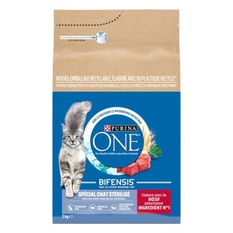[622449] BEEF  STERILIZED CAT KIBBLE 3KG ONE