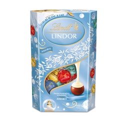 [890962] LINDT Cornet Lindor Assorti Cœur Blanc & Lait 337g