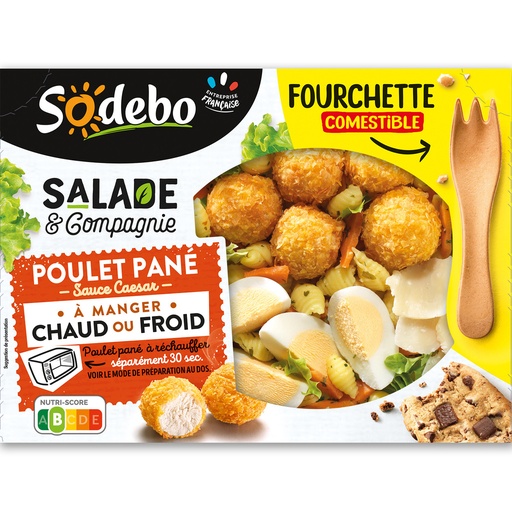 [845040] SODEBO SALADE&CIE 320G POULET PANE