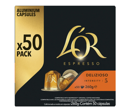 [060442] L OR ESPRESSO DELIZIOSO CAFE EN CAPSULES X 50 (INTENSITE 5) - 260 GR