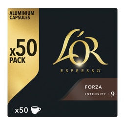 [060467] L OR ESPRESSO FORZA CAFE EN CAPSULES X 50 (INTENSITE 9) - 260 GR