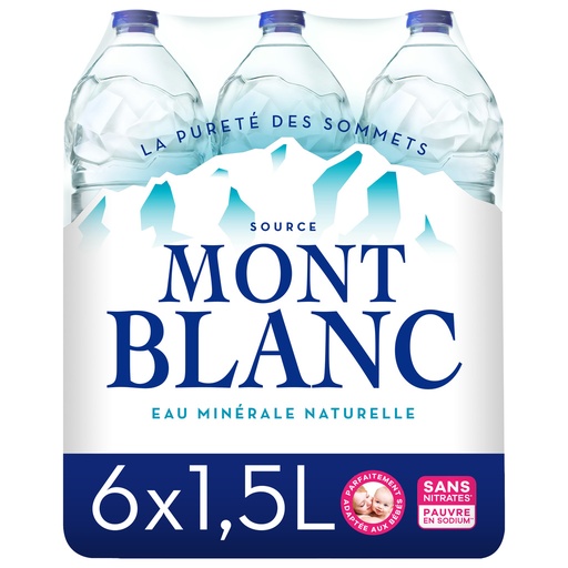[653360] MONT BLANC Natural Mineral Water 6x1.50 L