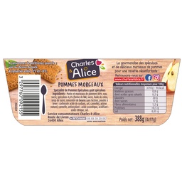 [644427] Apple compote speculoos pieces CHARLES & ALICE 4x97g