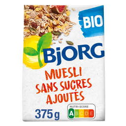 [081984] BJORG MUESLI CEREALS NO ADDED SUGAR 375G ORGANIC
