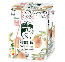[646588] MAISON PERRIER CHIC Boisson Gazeuse Sans Alcool Roséllini 4x25cl