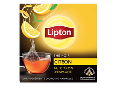 [092148] LIPTON BLACK TEA WITH SPANISH LEMON, 20 PYRAMID® BAGS
