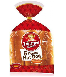 [045567] "LA FOURNÉE DORÉE" 6 HOT DOG BUNS 270G