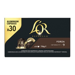 [060566] L OR ESPRESSO FORZA CAFE EN CAPSULES X 30 (INTENSITE 9) - 156 GR