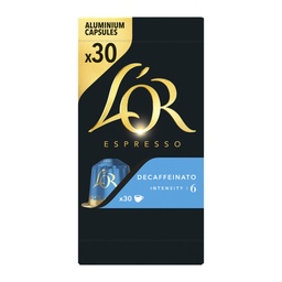 [060582] L'OR ESPRESSO DECAFFEINATED COFFEE CAPSULES X30 (INTENSITY 6) - 156G