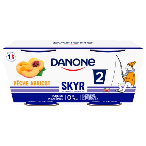 [665729] DANONE SKYR PECHE ABRICOT 140GX2