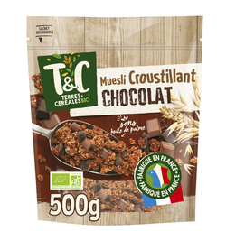 [084160] MUESLI ORGANIC CHOCOLATE AND OAT 500G T&C