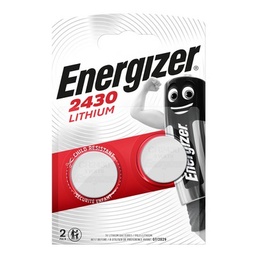 [666529] Piles bouton Energizer Lithium 2430, pack de 2