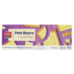 [030080P] PETIT BEURRE CHOCOLAT BLANC X 12 BF ETUI 150 G