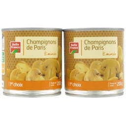 [464560P] CHAMPIGNON DE PARIS EMINCE BF BOITE 2 X 1/4 390 G