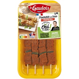 [876425] 380G - LE GAULOIS - BROCHETTES DE DINDE PAPRIKA X4 