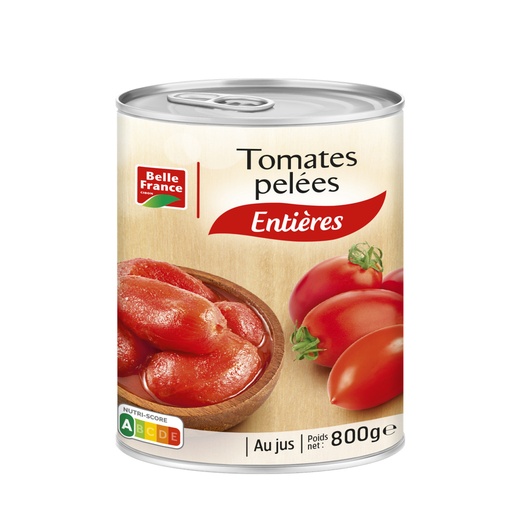 [280263] Tomates Pelées Entières Belle France 800g