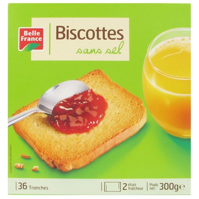 [002725P] BISCOTTE SANS SEL X 36 TRANCHES BF ETUI 300 G